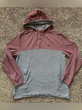 Men’s Flag & Anthem Paxville Blocked Henley Hoodie - size Large